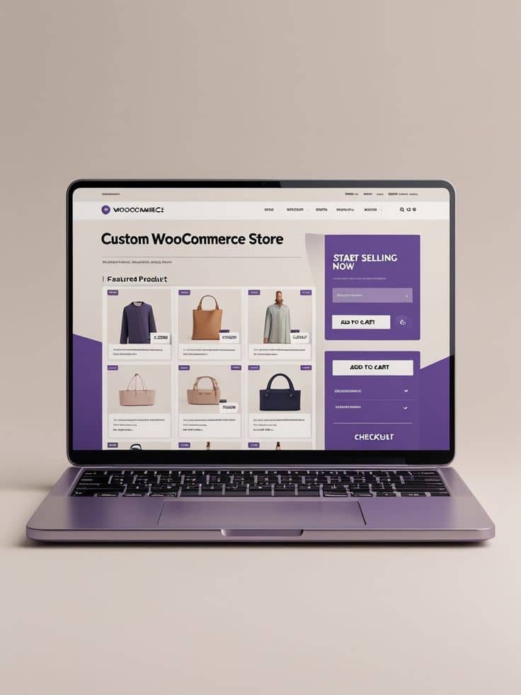 Website design mockup on a laptop screen, built by Nasofine Apps for Nigerian businesses